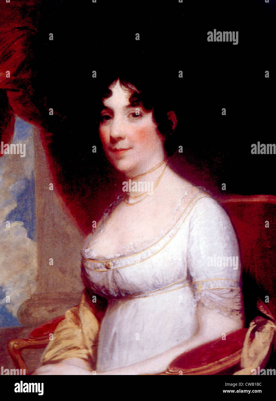 Dolley Madison (1768-1849), la Première Dame (1809-1817), portrait par Gilbert Stuart, 1804 Banque D'Images