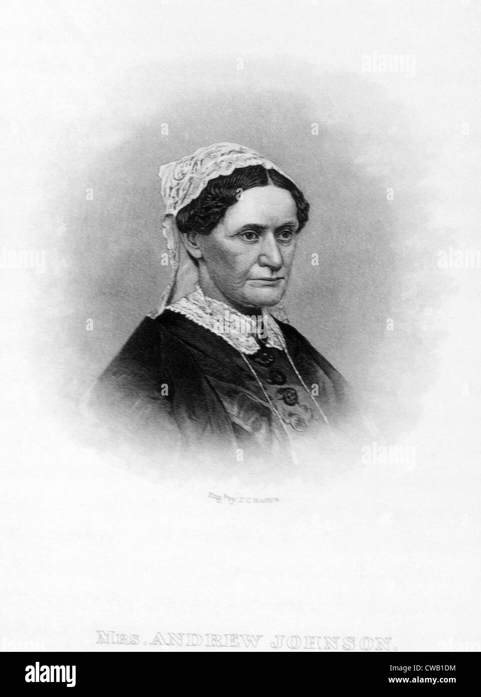 Eliza Johnson (1810-1876), la Première Dame (1865-1869) Banque D'Images