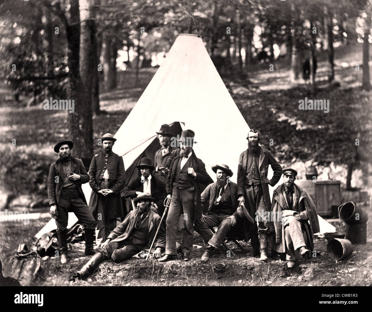 La guerre civile, les Scouts et guides à l'armée du Potomac, photo de Alexander Gardner, 1862. Banque D'Images