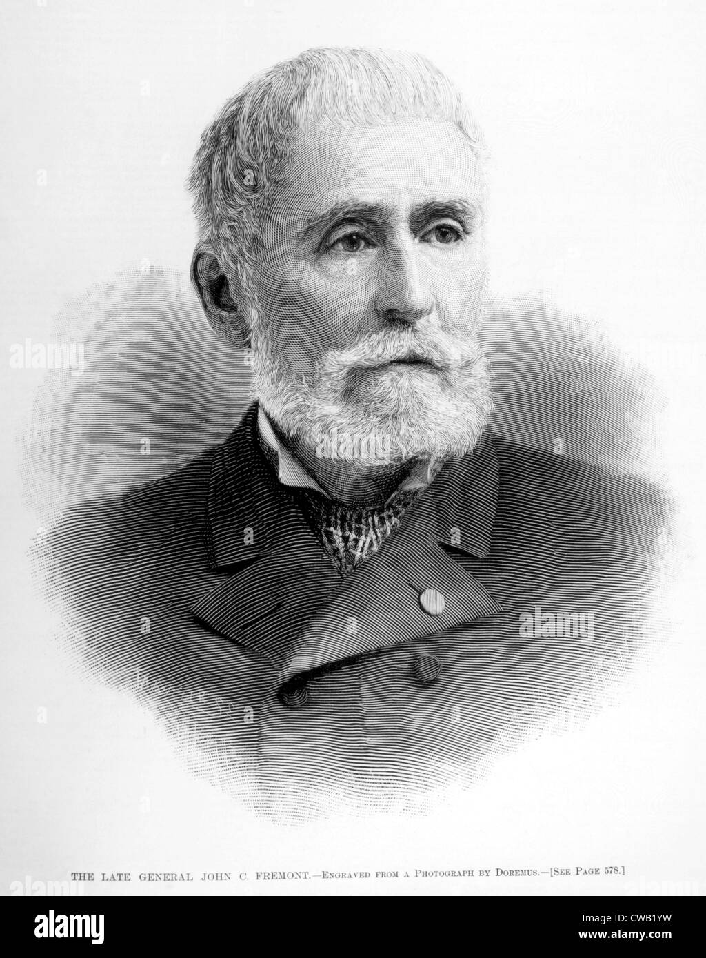 John C. Fremont, (1813-1890), explorateur américain, soldat et leader politique. Banque D'Images