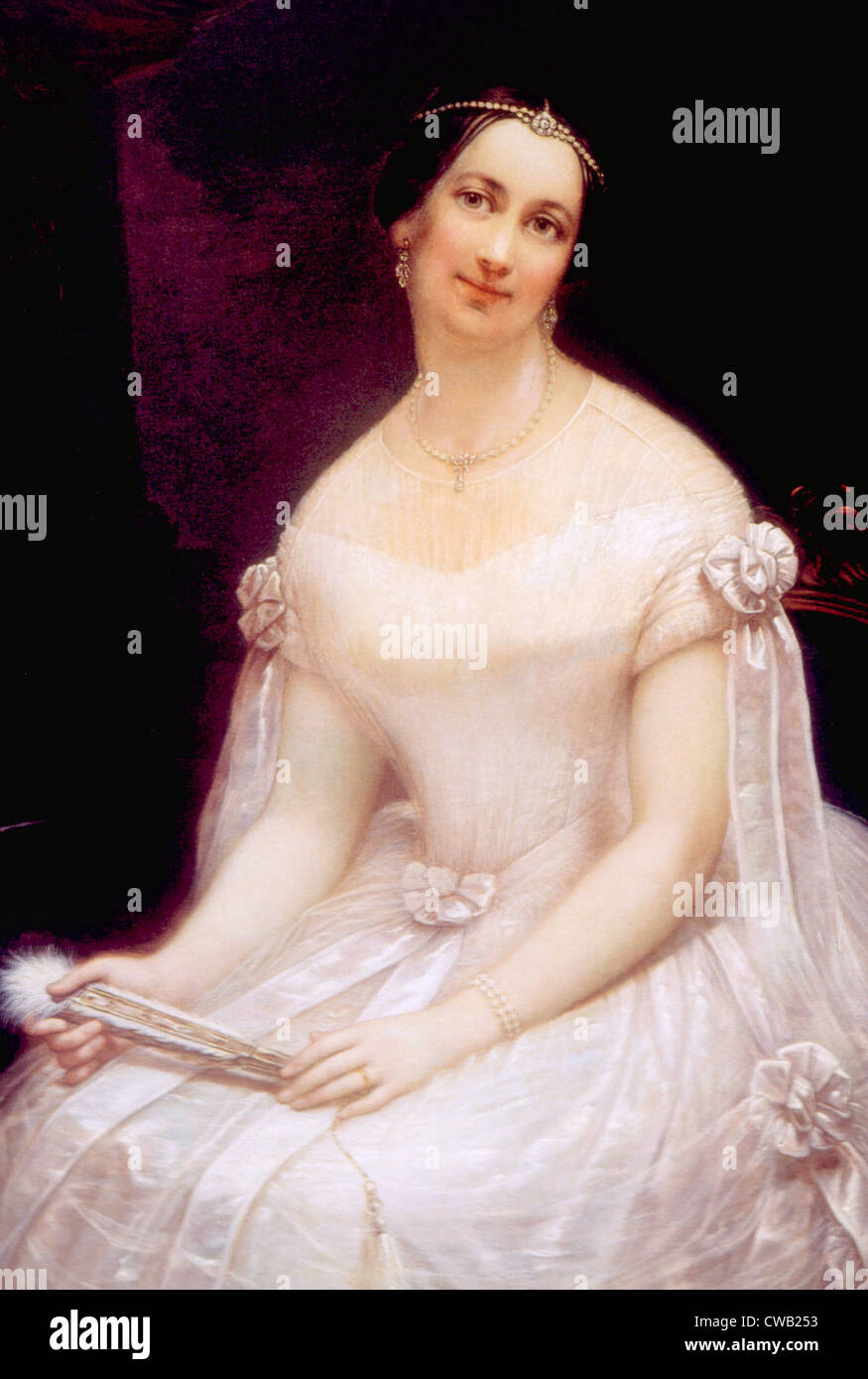 Julia Tyler (1820-1889), la Première Dame (1844-1845), portrait 1848 Banque D'Images