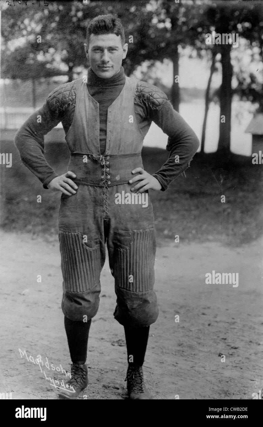 Football, Joseph Magidsohn (1888-1969), joueur de football américain juif, vers 1910. Banque D'Images