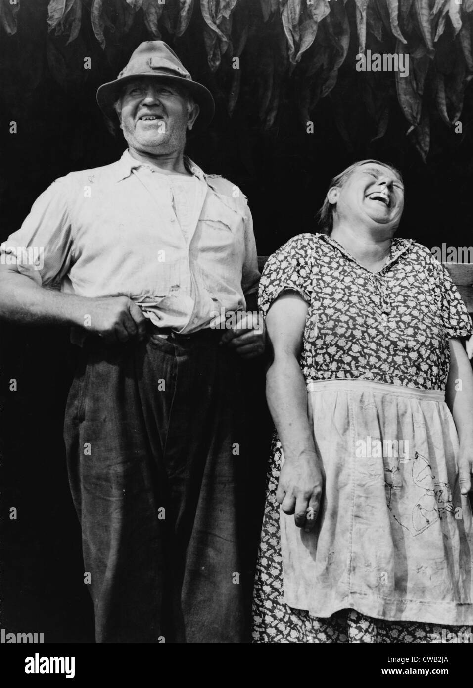 M. et Mme Andrew Lyman, Polonais les producteurs de tabac, photographie de Jack Delano, Windsor Locks, Connecticut, Septembre, 1940. Banque D'Images