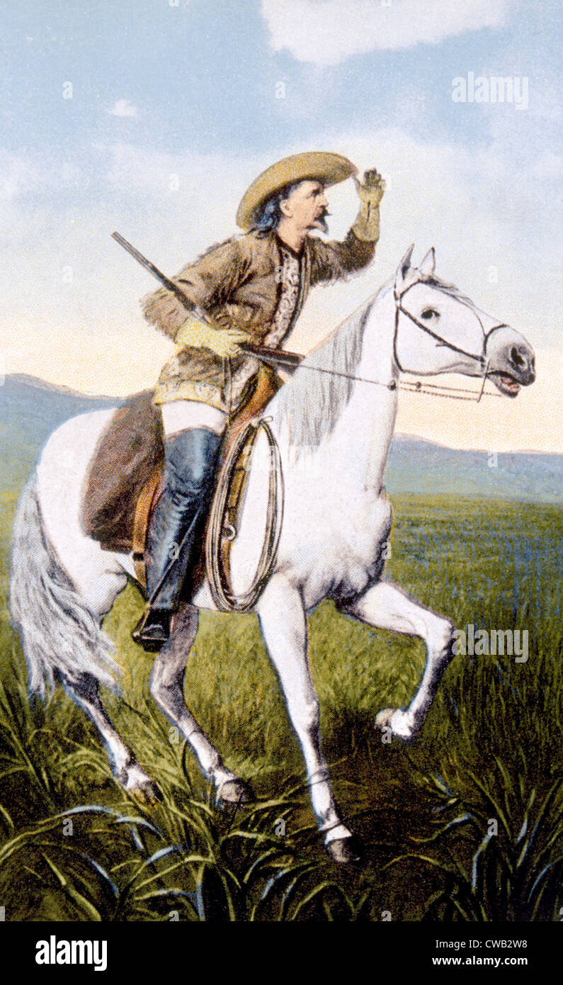 William F. Cody (alias Buffalo Bill Cody) (1846-1917), la peinture ca. 1905 Banque D'Images
