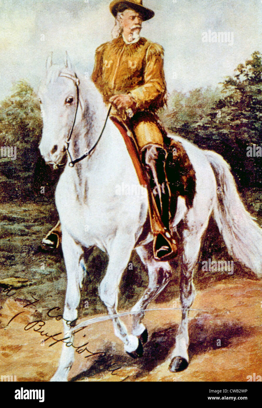 William F. Cody (alias Buffalo Bill Cody) (1846-1917), peinture de Rosa Bonheur Banque D'Images