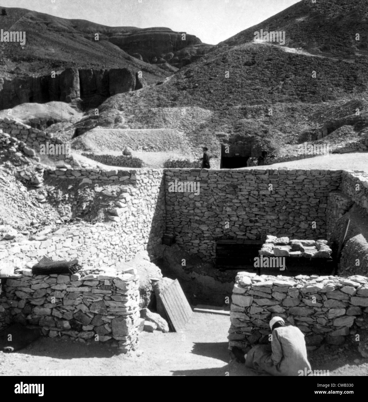 Tombeau du roi Toutankhamon, Vallée des Rois, Egypte, photo ca. 1900 Banque D'Images