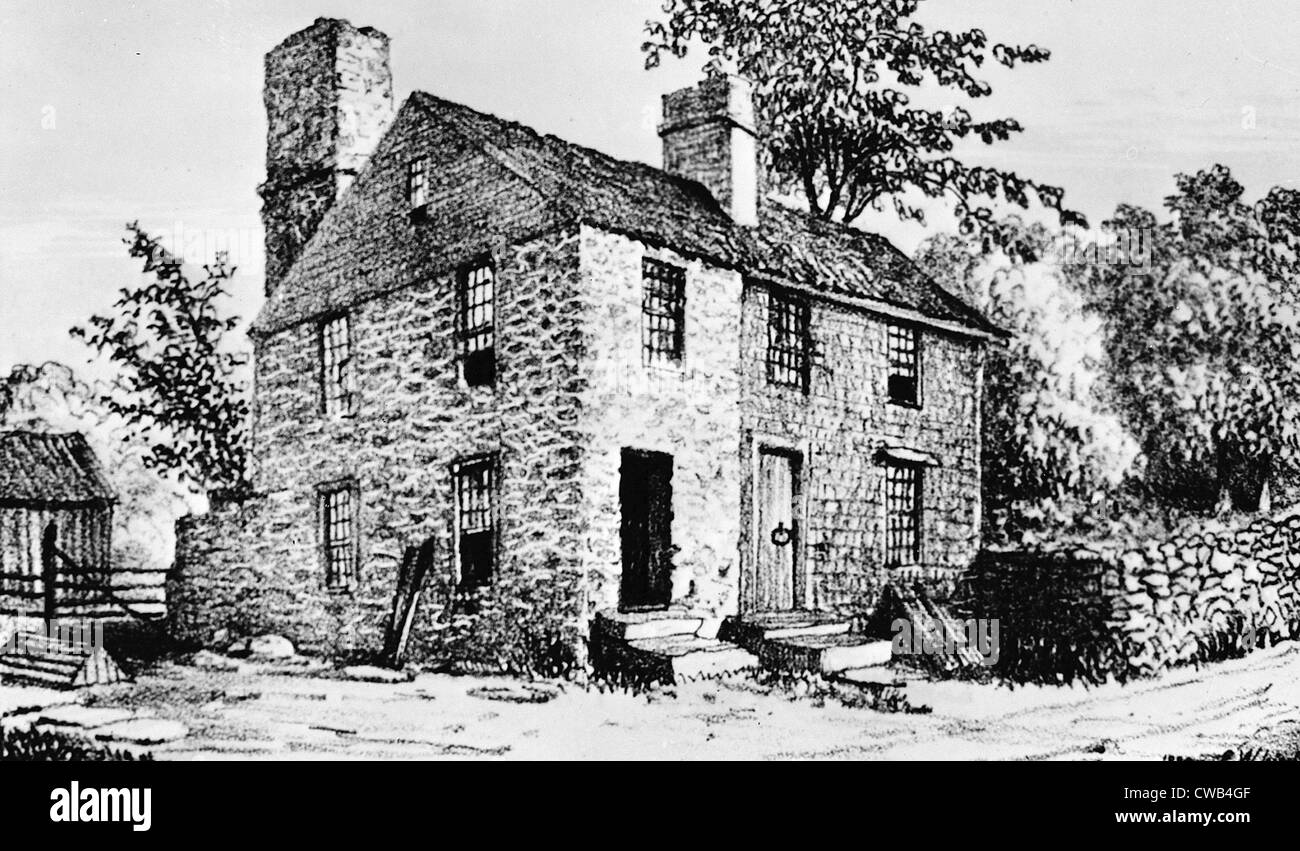 Gouverneur Caleb Carr House. Une maison construite par le Gouverneur du Rhode Island Caleb Carr pour son fils. L'Île Conanicut, Jamestown, Rhode Banque D'Images