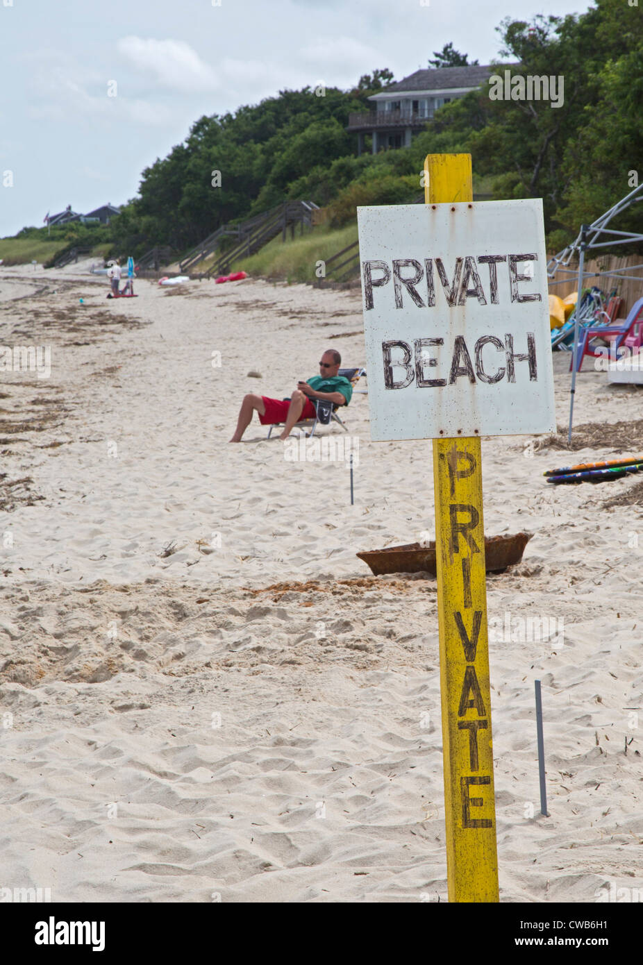 Brewster, Massachusetts - une plage privée à Cape Cod. Banque D'Images