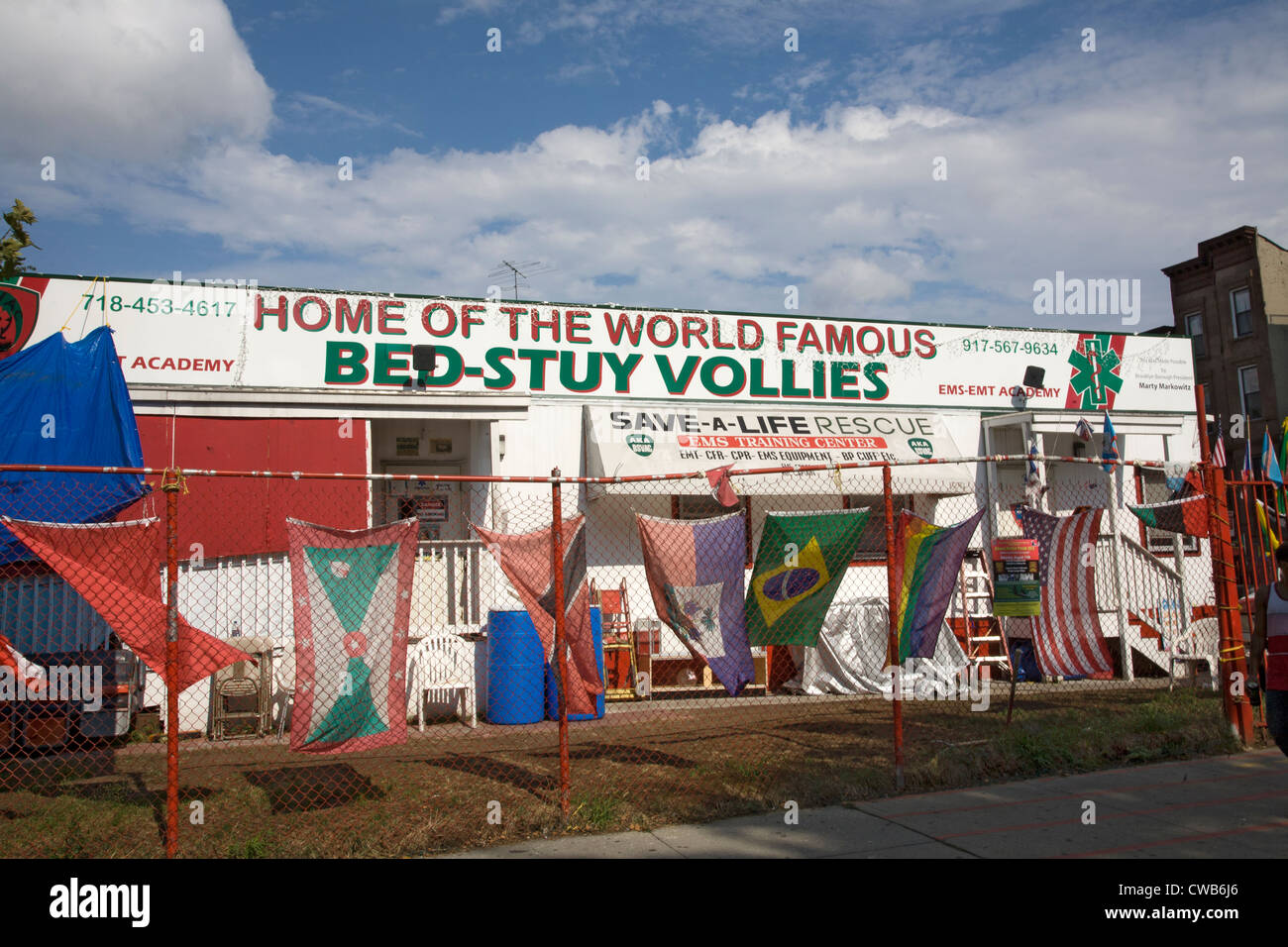 Accueil du célèbre Bedford-Stuyvesant Volunteer Ambulance Corp dans la section de Bed-Stuy Brooklyn, NY Banque D'Images