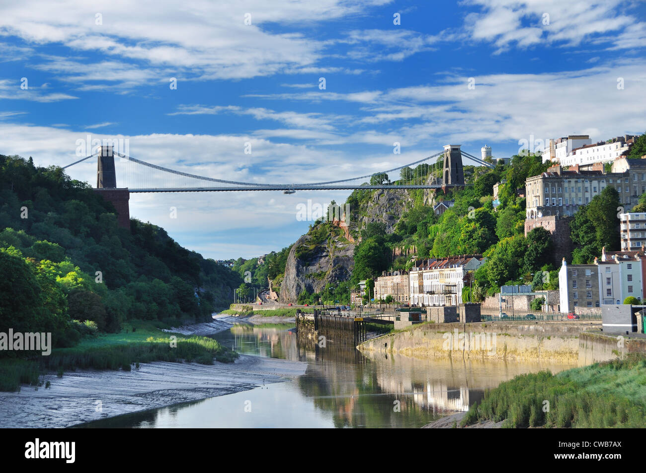 UK Bristol Avon Clifton Suspension Bridge enjambant Avon Gorge Banque D'Images