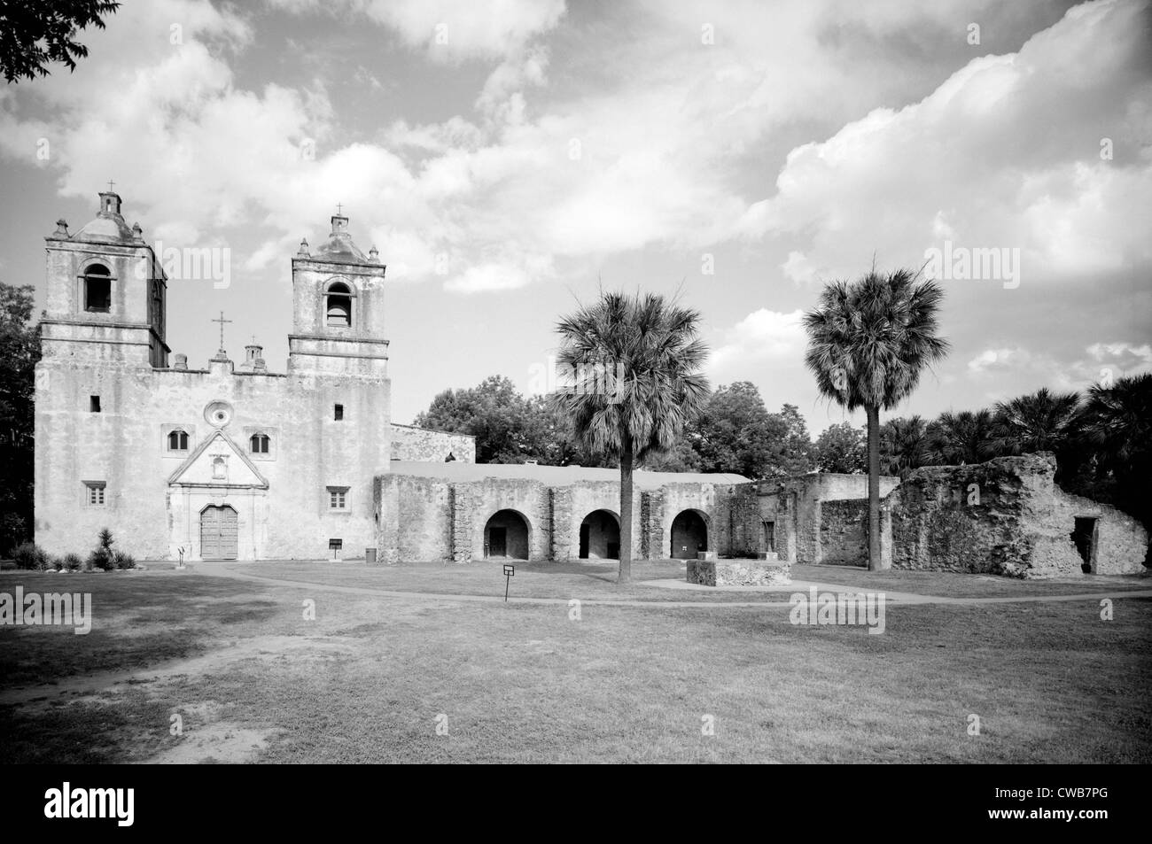 Misión Nuestra Señora de la Purísima Concepción de Acuña, San Antonio, Texas. 1936 Banque D'Images