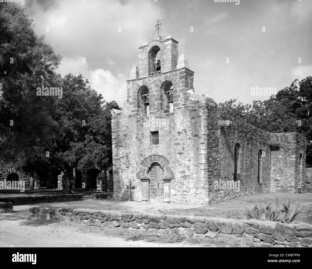 Mission San Francisco de la Espada. San Antonio, Texas. Banque D'Images
