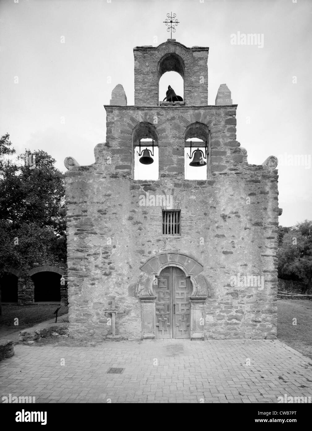 Mission San Francisco de la Espada. San Antonio, Texas. Banque D'Images