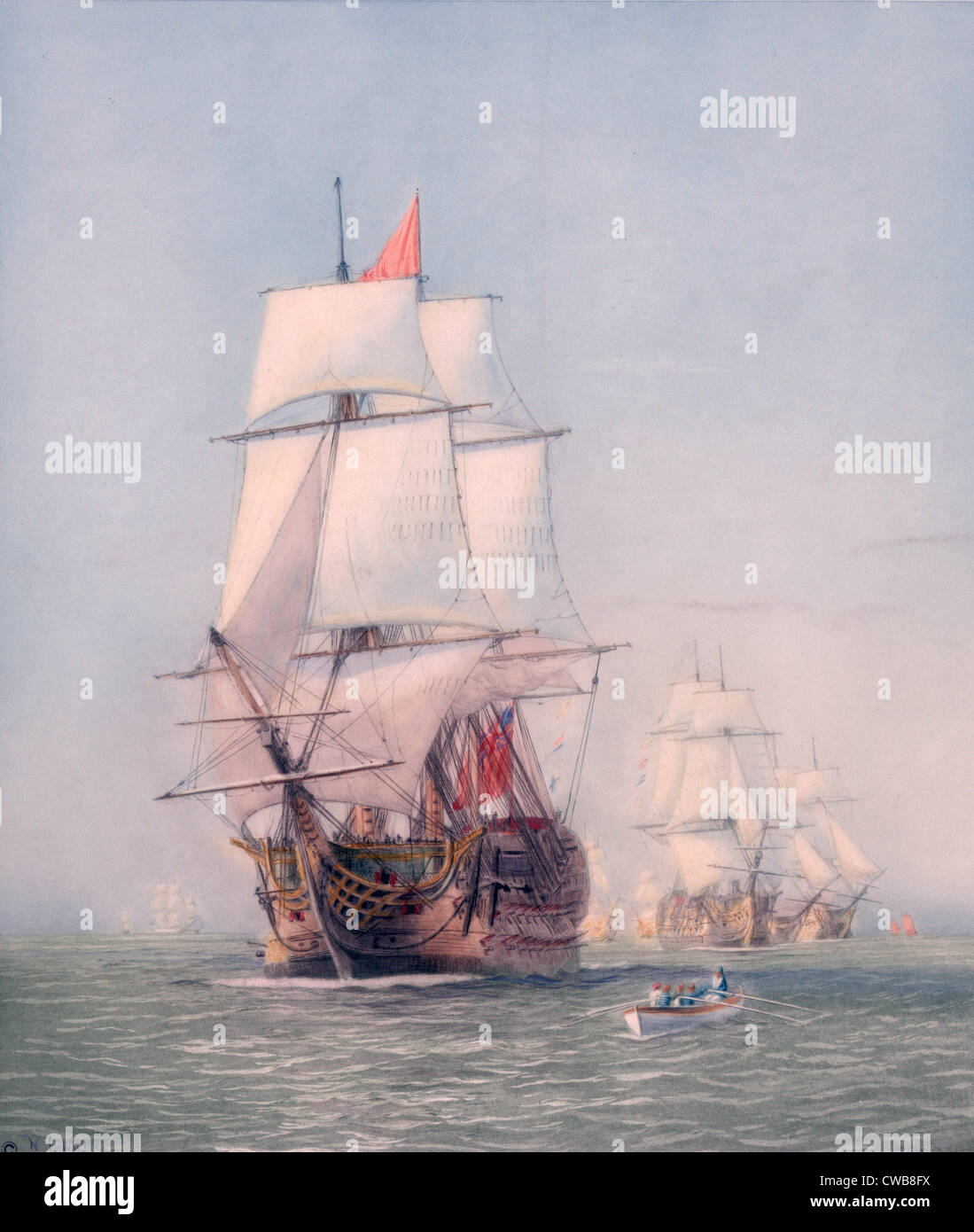 Le HMS Victory. 1778 Banque D'Images