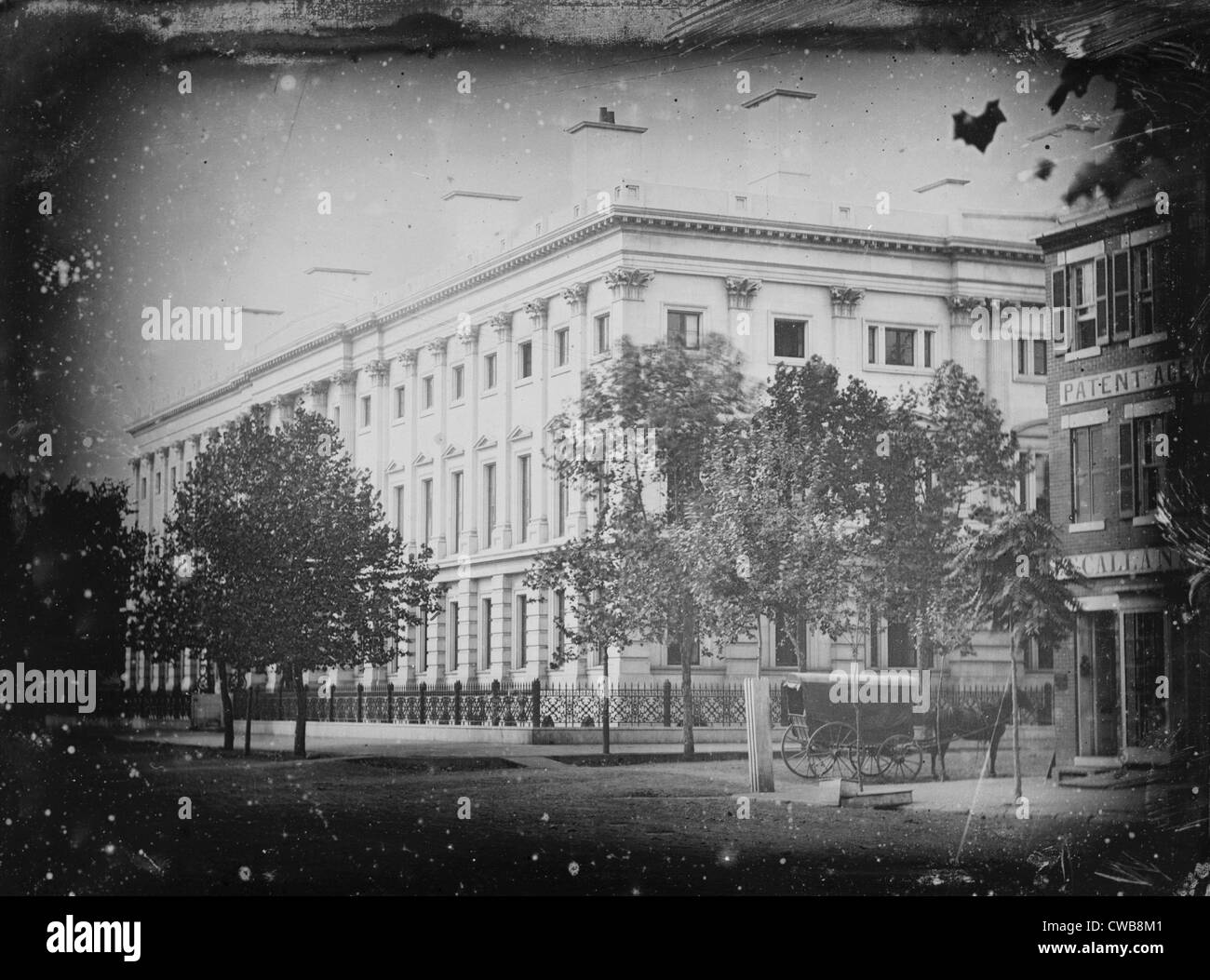 General Post Office à partir de l'angle de la 7e Rue et E Street, NW, Washington, D.C. 1847 Banque D'Images