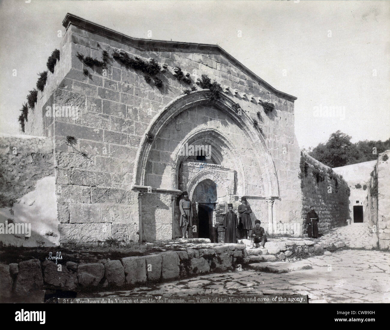 La tombe de la Vierge Marie et la grotte de l'agonie, Jérusalem, Israël, datant de la fin du xixe siècle. Banque D'Images