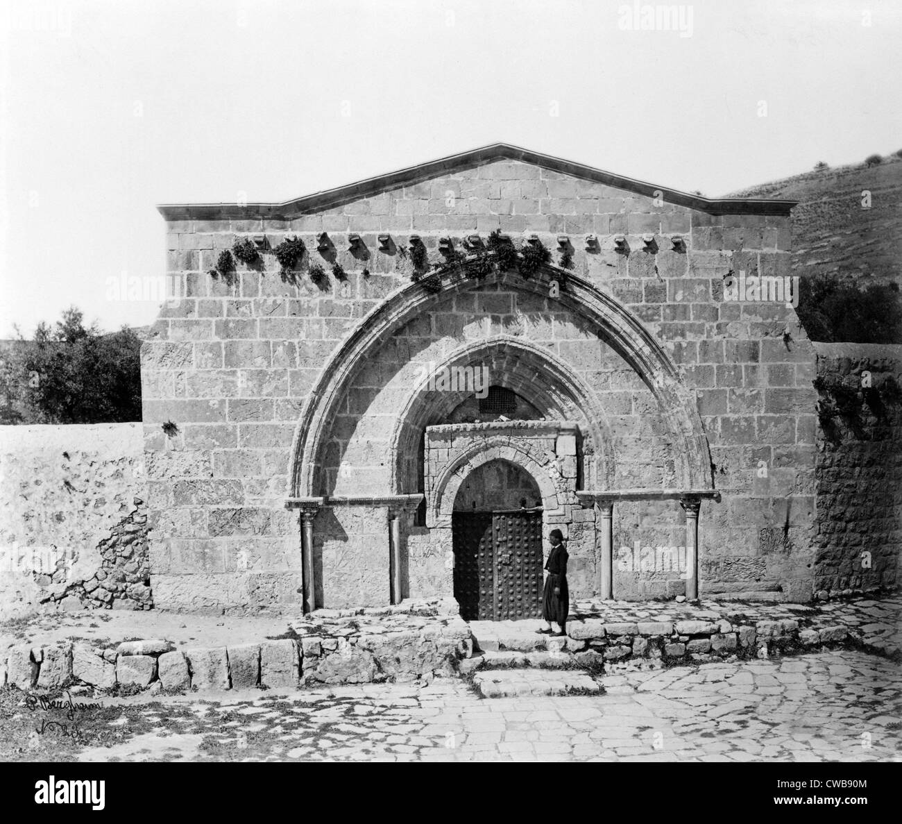 La tombe de la Vierge Marie et la grotte de l'agonie, Jérusalem, Israël, datant de la fin du xixe siècle. Banque D'Images