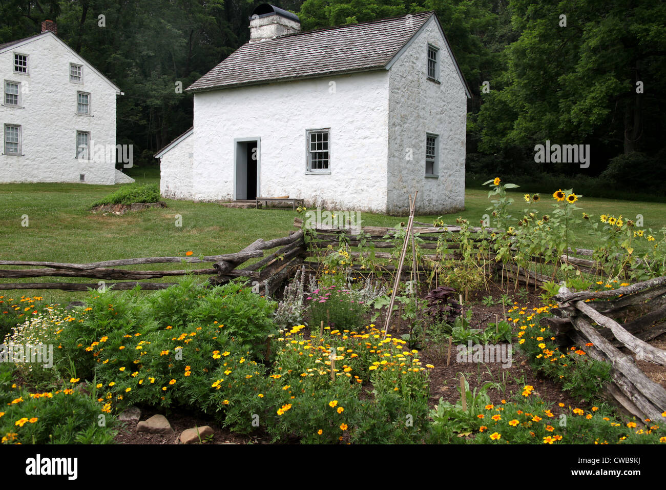 Homestead of Hopewell Forge ouvriers en 1700 Banque D'Images