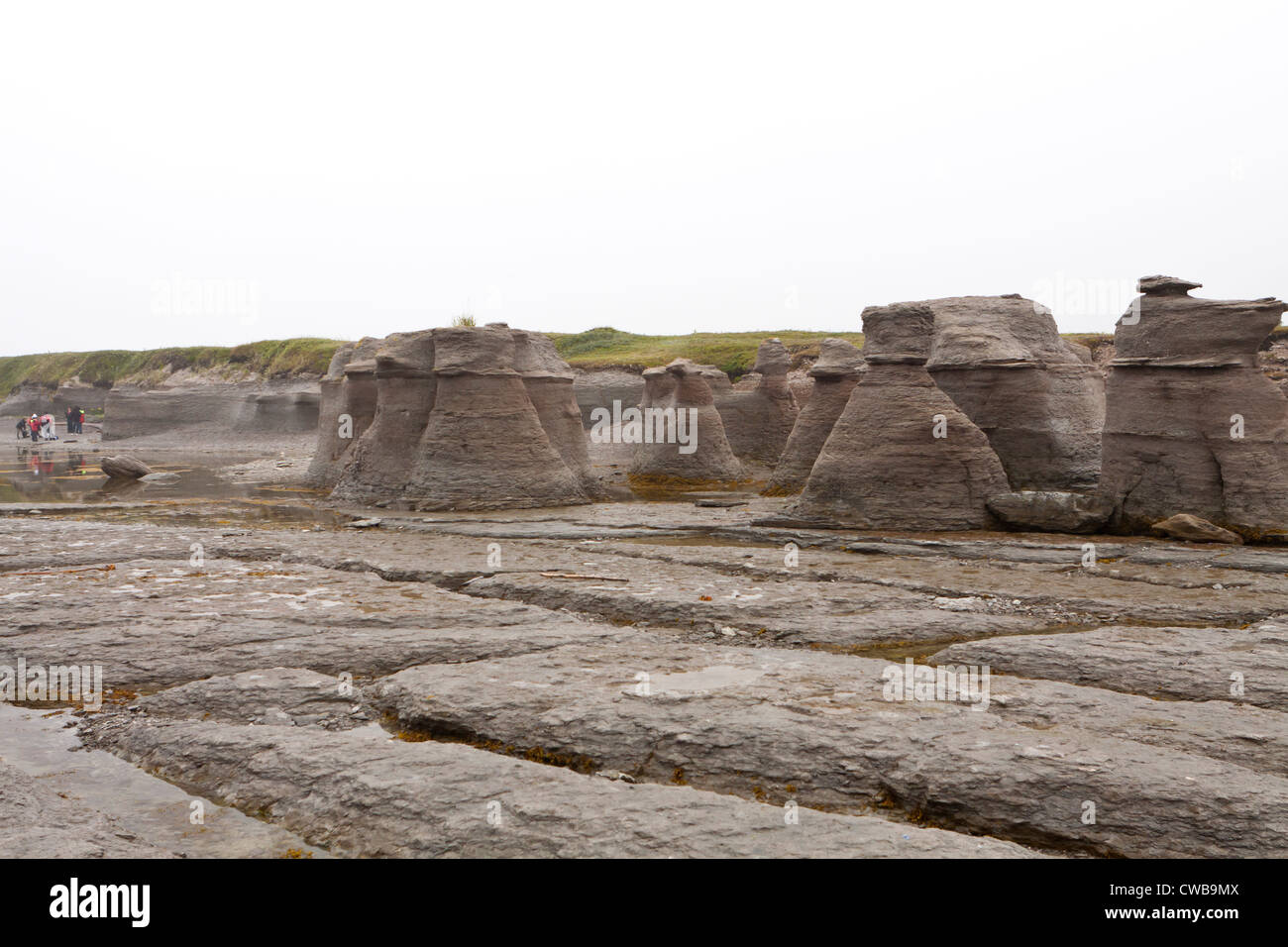 Dans les monolithes de Parc National de l'archipel de Mingan du Canada Banque D'Images