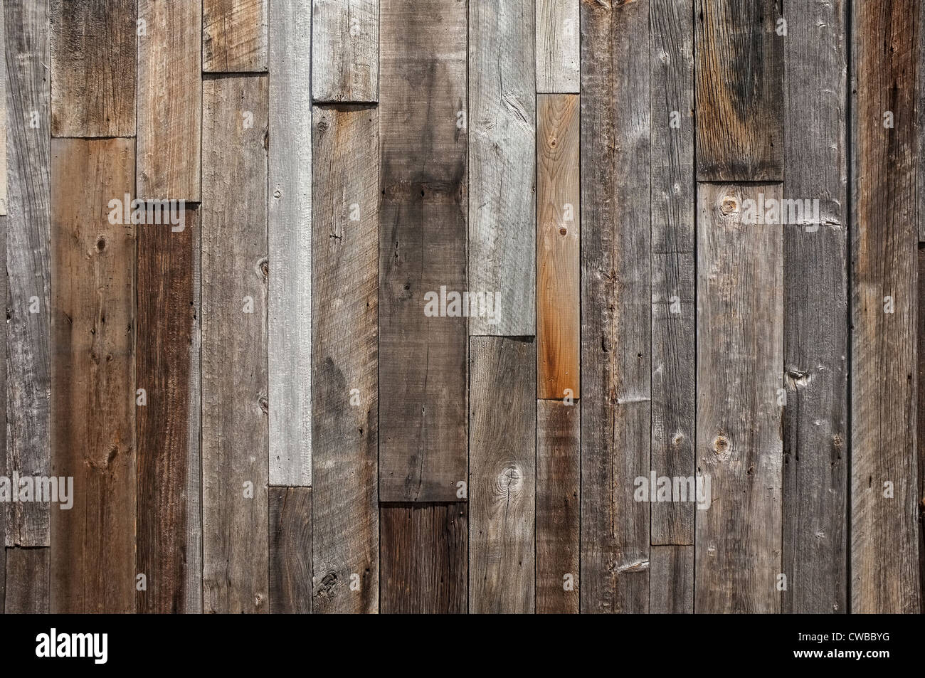 Vieux et Weathered Wood background Banque D'Images
