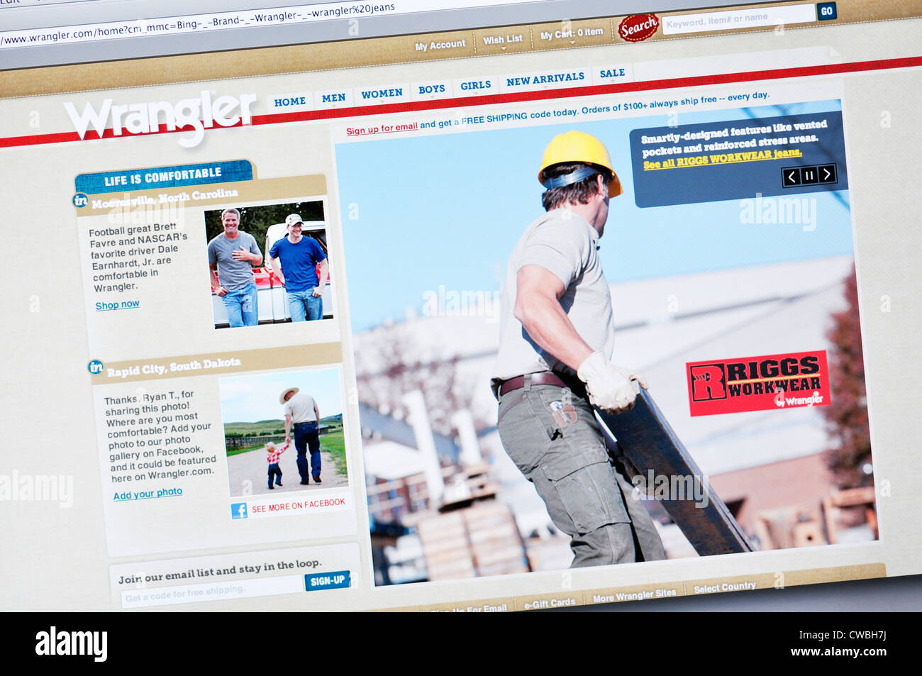 Site vêtements Wrangler Photo Stock - Alamy