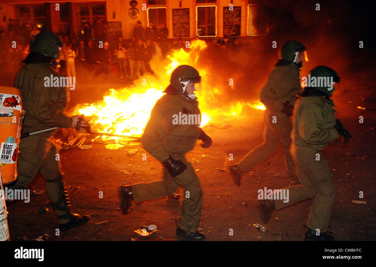 Émeutes, Berlin le 1er mai Banque D'Images