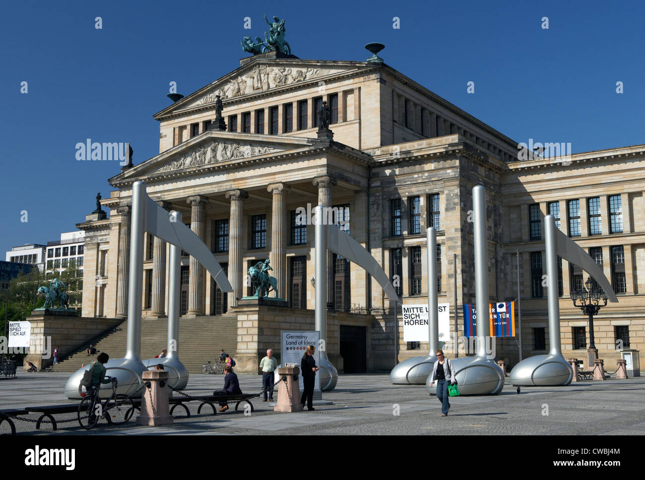 Berlin - Partitions sculptures dans le cadre du projet Pays des idées Banque D'Images