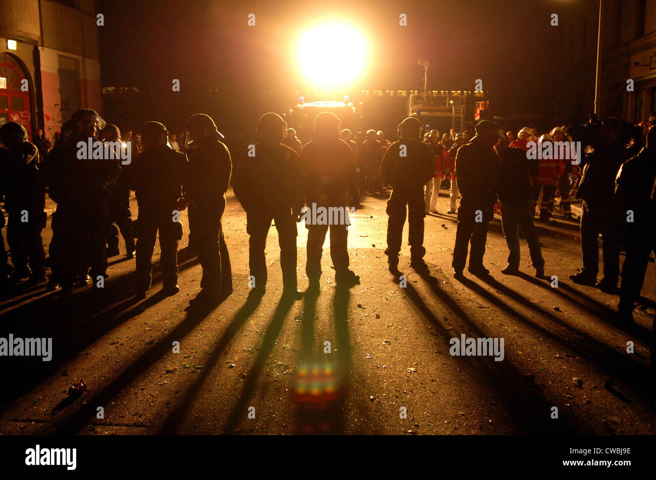 Émeutes, Berlin le 1er mai Banque D'Images