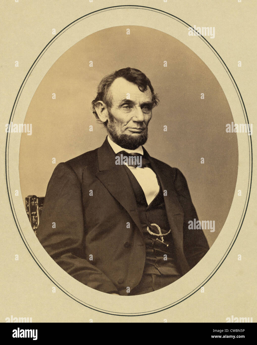 Abraham Lincoln portrait prises le 9 février, au cours de l'année électorale de 1864. En ce moment, sa réélection est loin d Banque D'Images