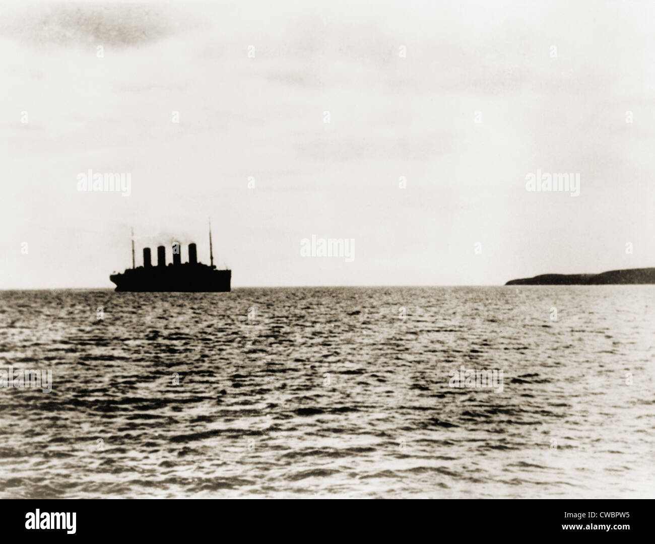La Derniere Vue Du Paquebot De Luxe Titanic Comme Elle A Quitte Queenstown En Angleterre Pour Son Malheureux Voyage Inaugural 10 Avril 1912 Photo Stock Alamy