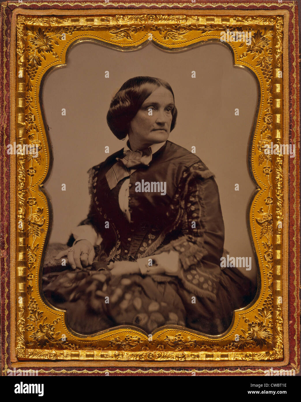 Charlotte Cushman (1816-1876), l'une des plus grandes actrices américaines de son époque. Ambrotype 1859. Banque D'Images