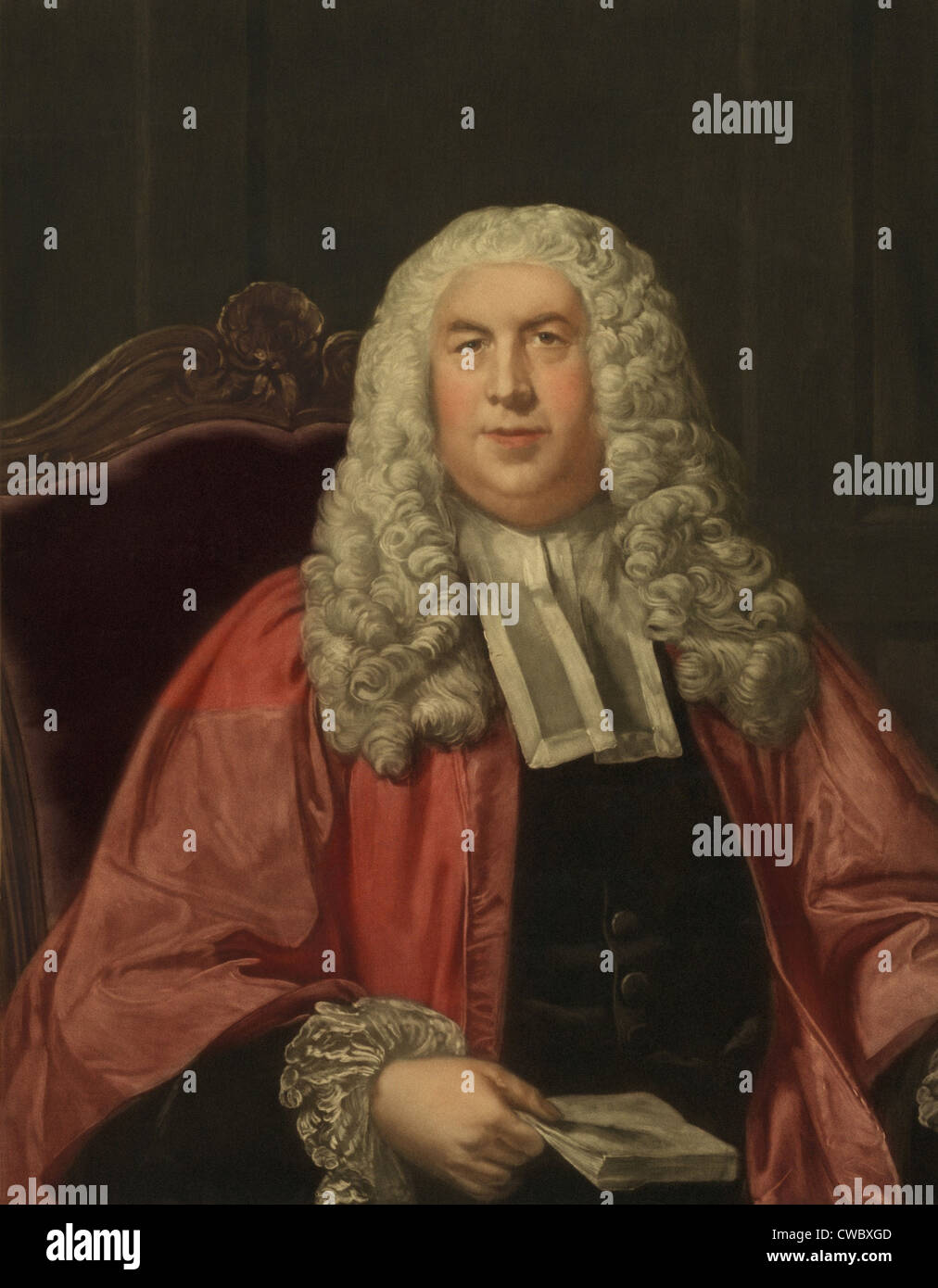 Sir William Blackstone (1723-1780), juriste français et auteur de COMMENTAIRES SUR LES LOIS DE L'Angleterre (1765-1769), un classique Banque D'Images
