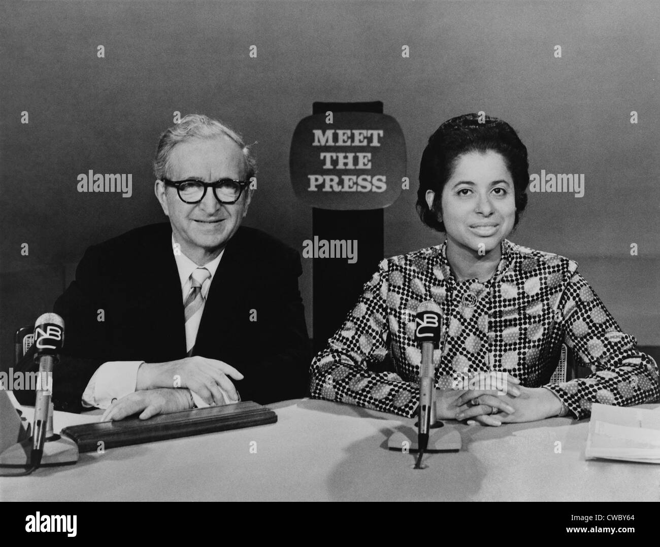 Patricia Roberts Harris (1924-1985), avec Laurent Spivak, hôte de la presse programme de télévision le 24 octobre Banque D'Images