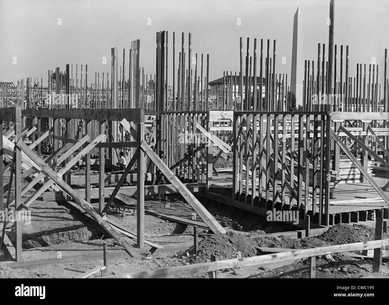 La construction à ossature de bois de l'avocat de la Défense nationale, à Washington, D.C. en 1917. Banque D'Images