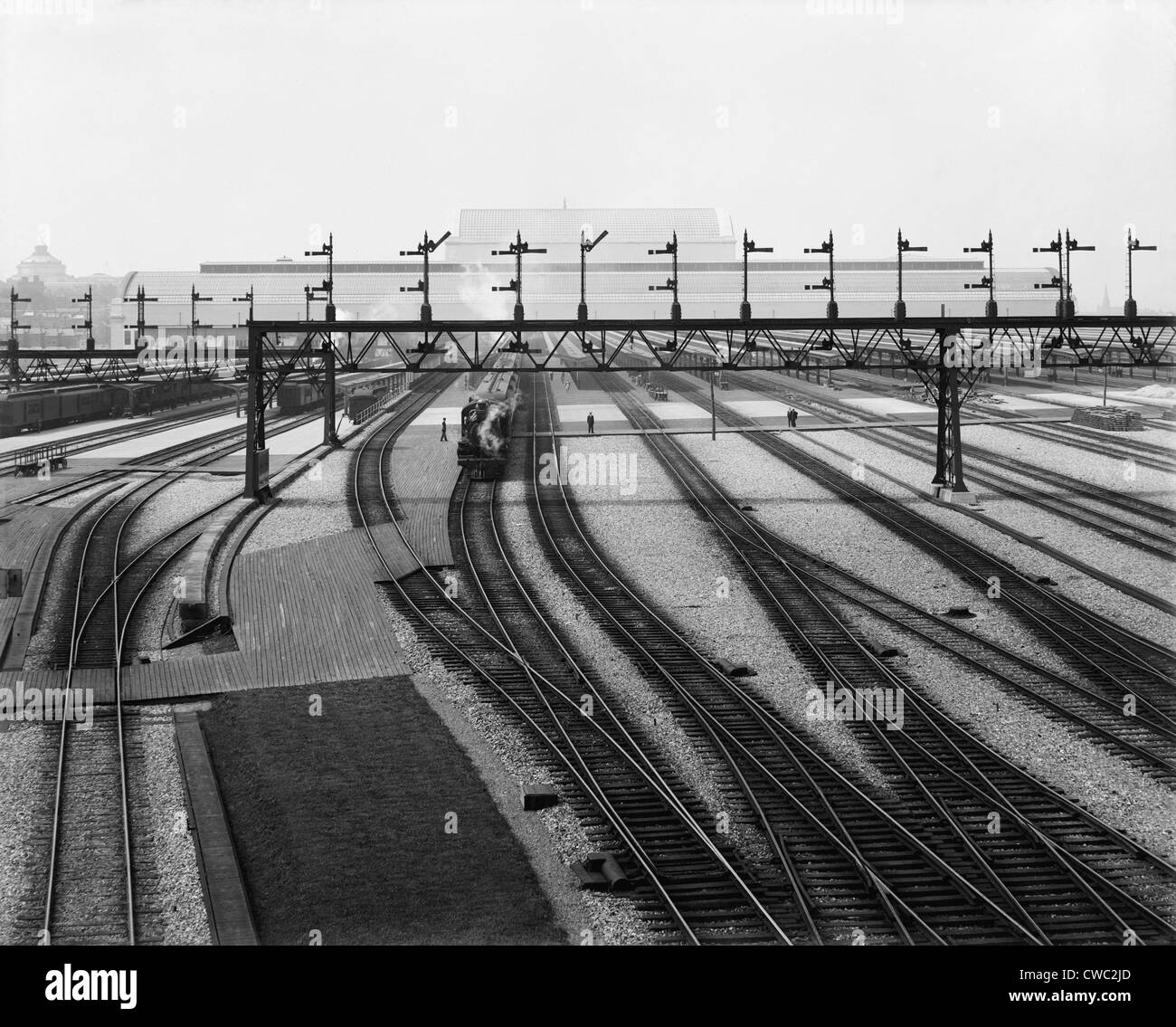 L'interrupteur de la gare Union yards à Washington D.C. Ca. 1907-1910. LC-D4-36811 Banque D'Images
