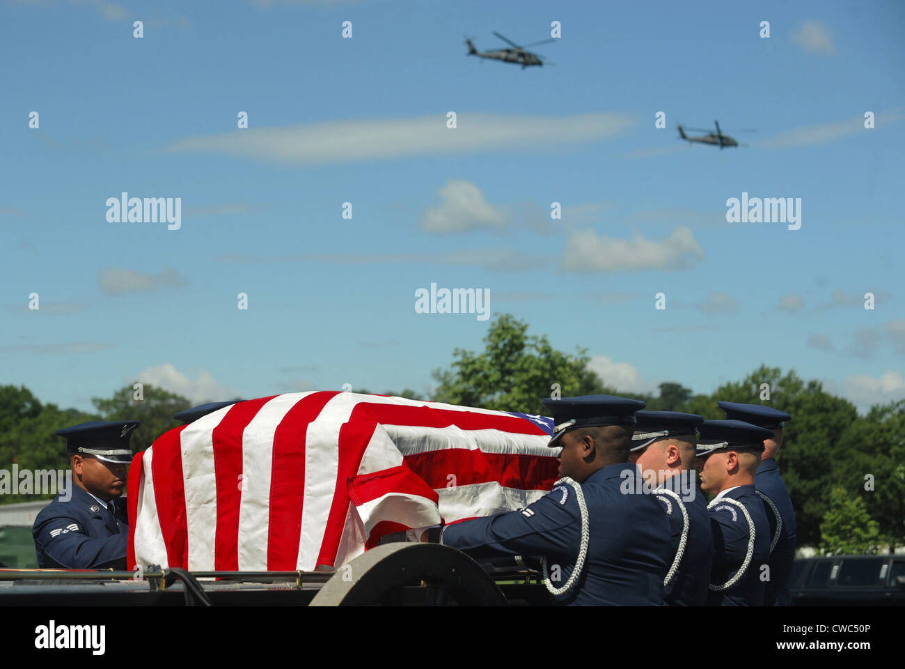 Funérailles de l'US Air Force Le Capitaine David A. Wisniewski, décédé le 2 juillet 2010 des suites de blessures subies lors d'un accident d'hélicoptère en Banque D'Images