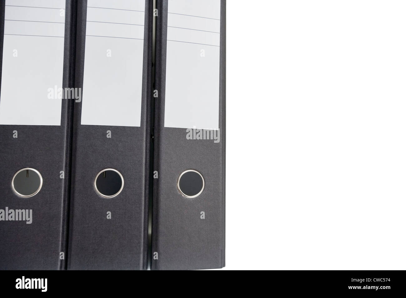 Close-up de fichier dossier sur fond blanc Banque D'Images