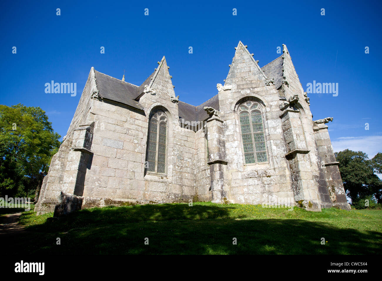 La Vallée des Saints, près de Carnoet, Bretagne, France. Aussi connu sous le nom de la Vallée des Saints. Banque D'Images