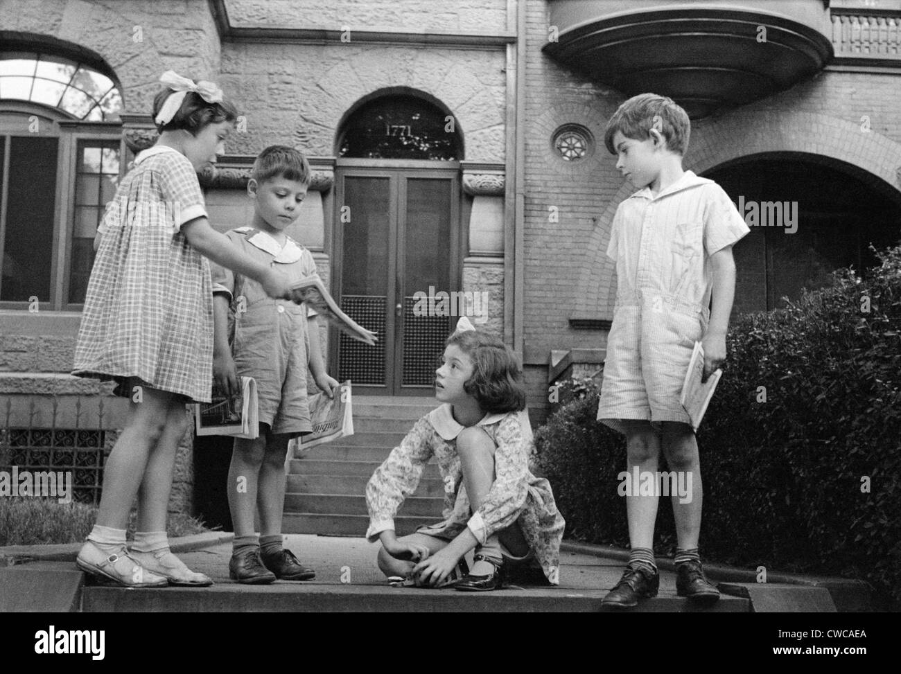 Les enfants de familles prospères dans la région de Washington, D.C. Au cours de la Grande Dépression. 1935 novembre photo de Carl Mydans. Banque D'Images