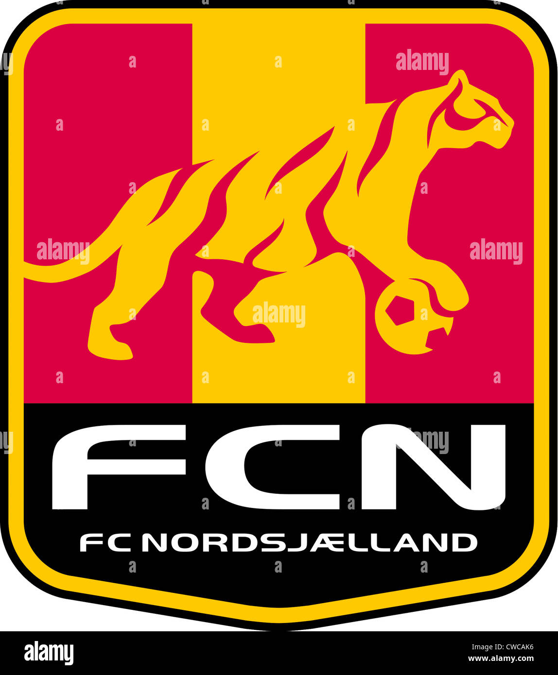 Logo de l'équipe de football danois de Nordsjaelland FC. Banque D'Images