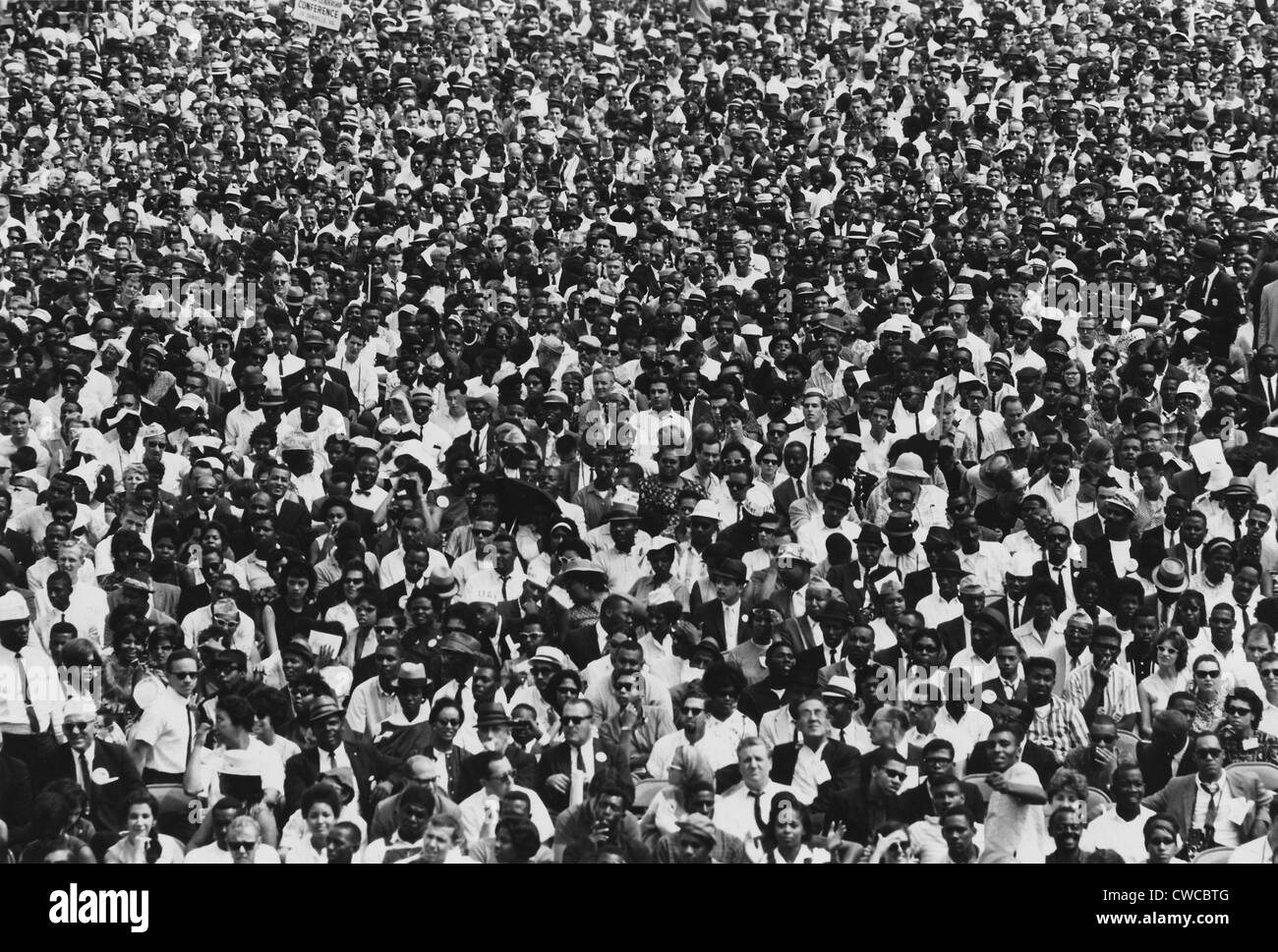 Mars 1963 sur l'État de Washington. Foule de plus de 200 000 manifestants au Lincoln Memorial. Le 28 août 1963. Banque D'Images