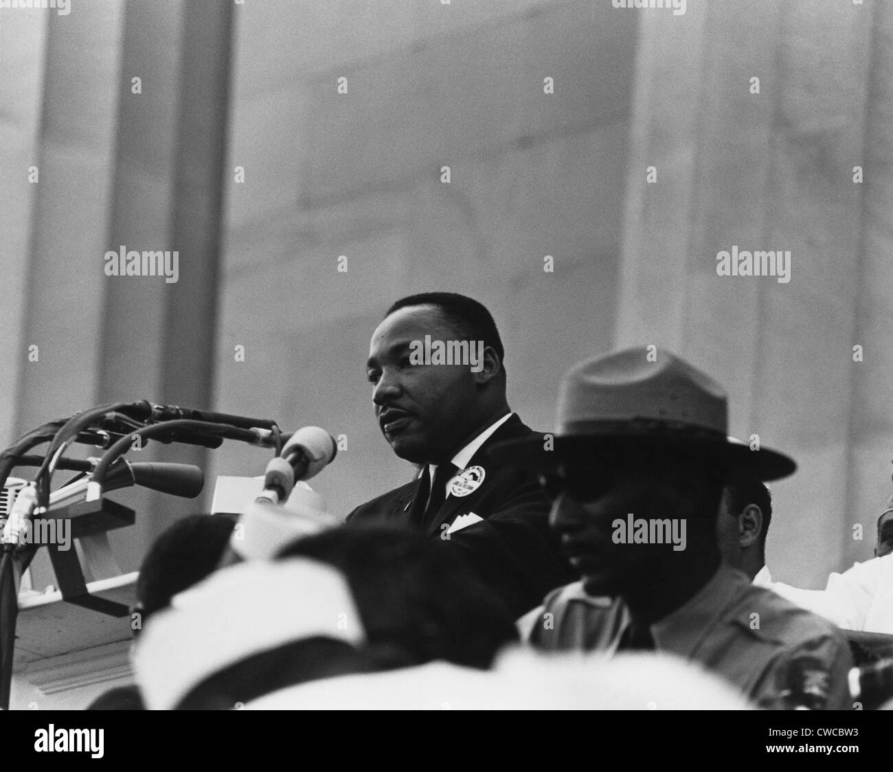 Mars 1963 sur l'État de Washington. Martin Luther King prononce son "Je rêve discours." Le 28 août 1963. Banque D'Images