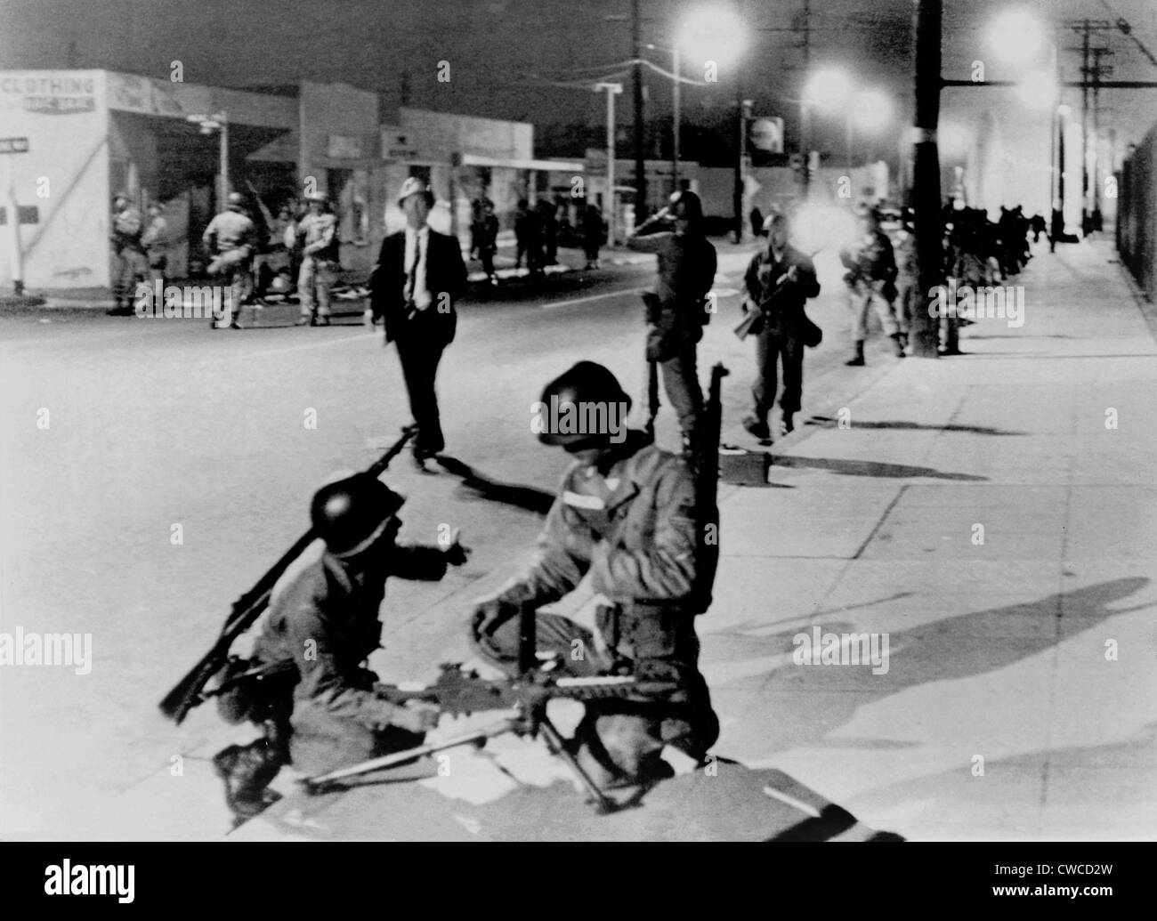Émeutes de los angeles Banque d'images noir et blanc - Alamy