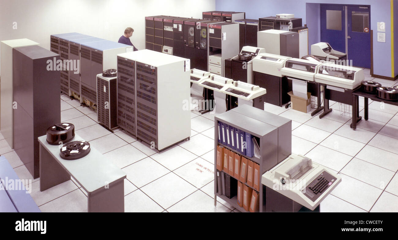 Chambre ordinateur à l'Ames Research Center de la NASA. 16 février 1990. Banque D'Images