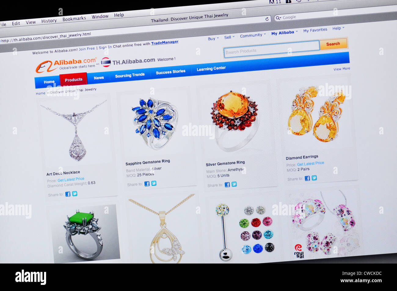 Site web d'achats en gros d'Alibaba Banque D'Images