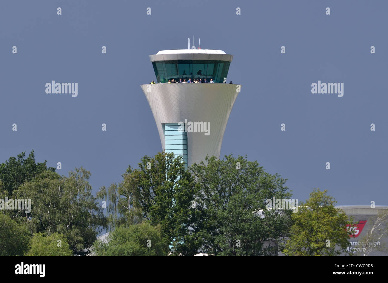 Tour de contrôle, l'aéroport de Farnborough, Royaume-Uni Banque D'Images
