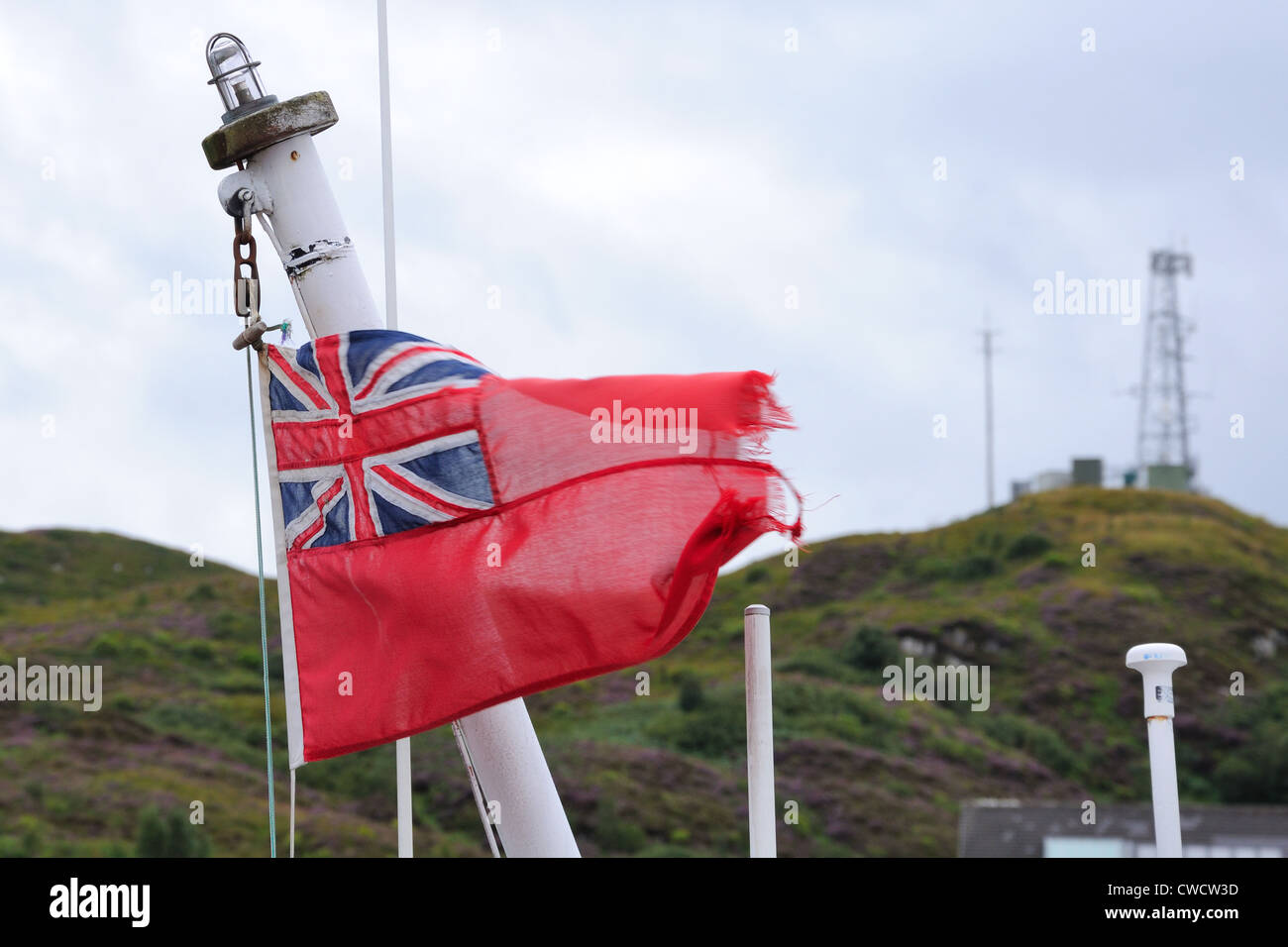 L'étoile rouge ou rouge red duster' est le pavillon de la marine marchande britannique Banque D'Images