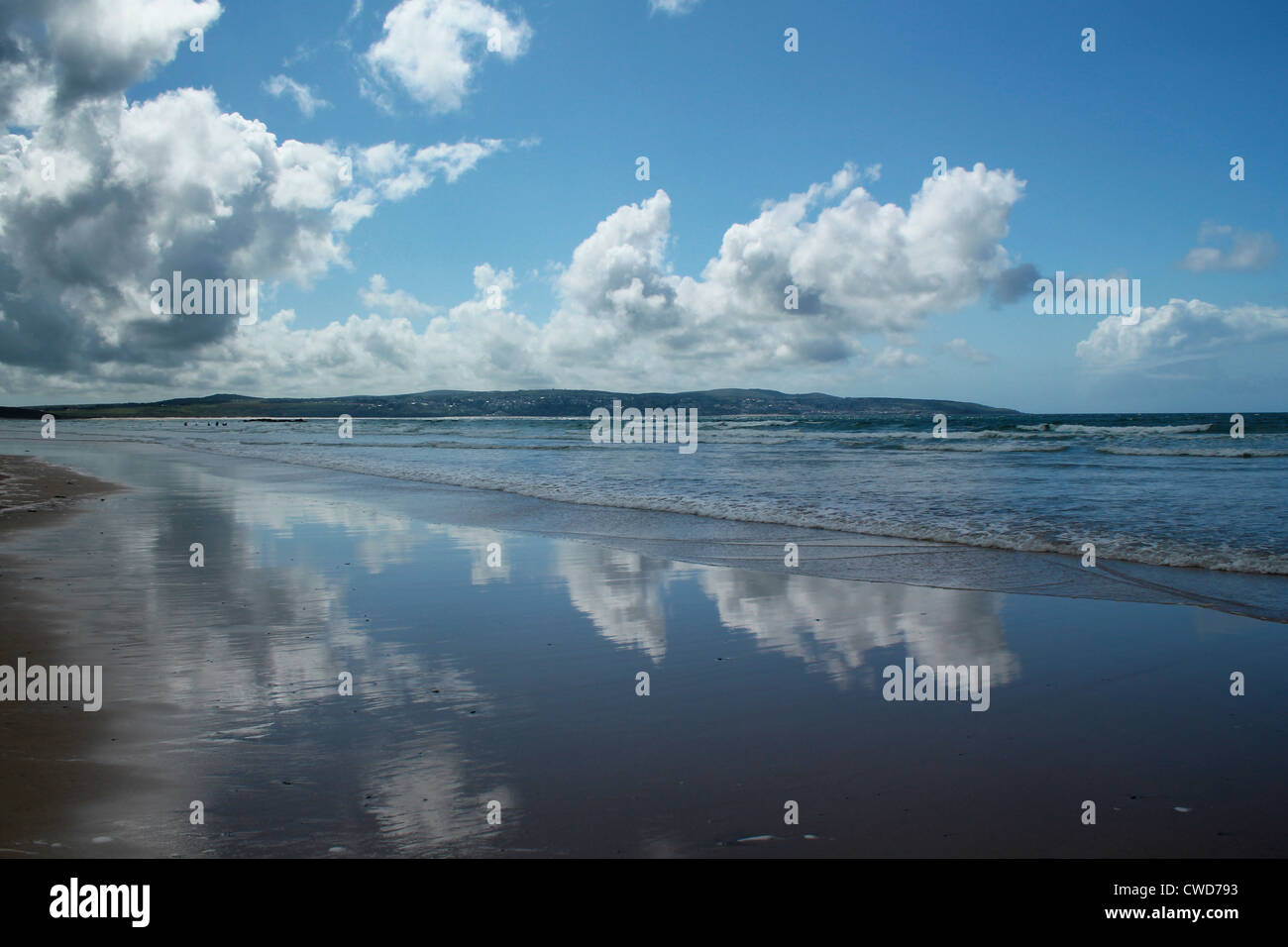 Réflexions, Gwithian Beach, Cornwall Banque D'Images