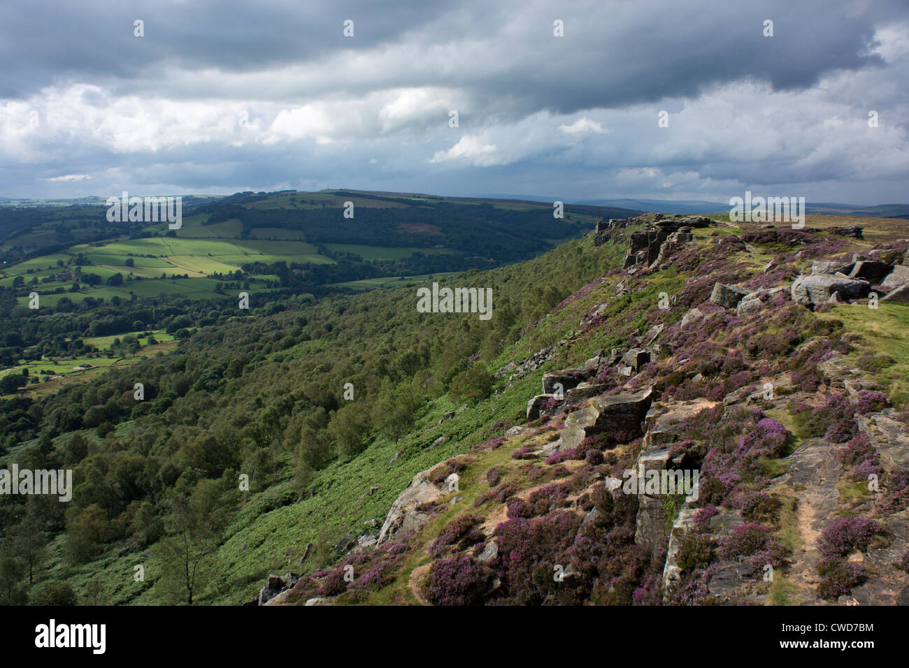 Curbar Edge, Peak District, Derbyshire Banque D'Images