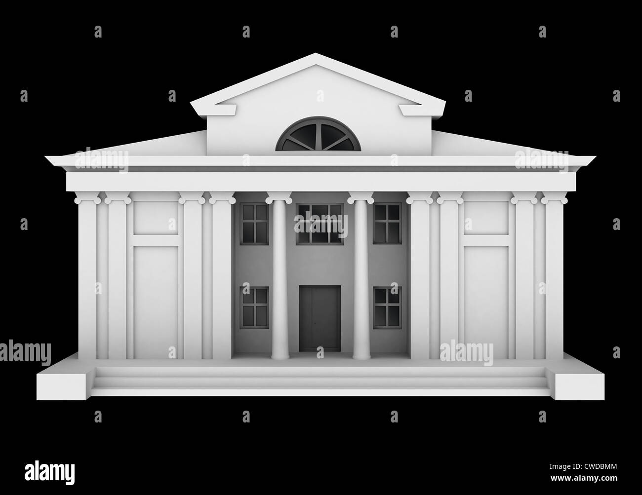 Façade en rendu 3D de theatre Banque D'Images